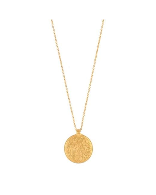 Opium Jewels Metallic Vintage Rupee Coin Chain Necklace