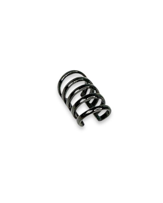 Jagged Halo Jewelry Black Cage Ear Cuff Rhodium
