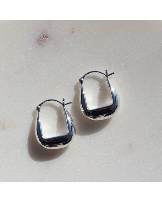 FV Jewellery Metallic Bijoux U Hoop Earrings