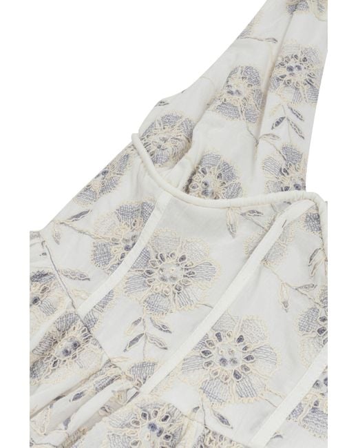 Nocturne White Corset Look Broderie Mini Dress