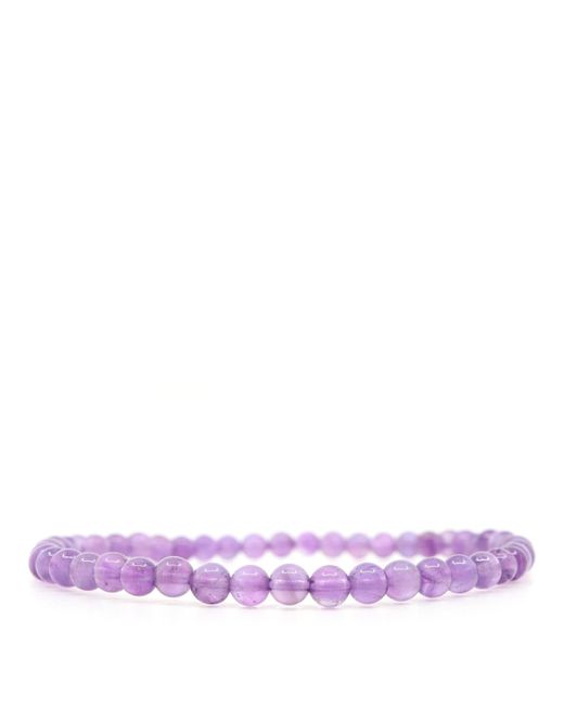 Shar Oke Purple Amethyst & Lepidolite Beaded Bracelet for men