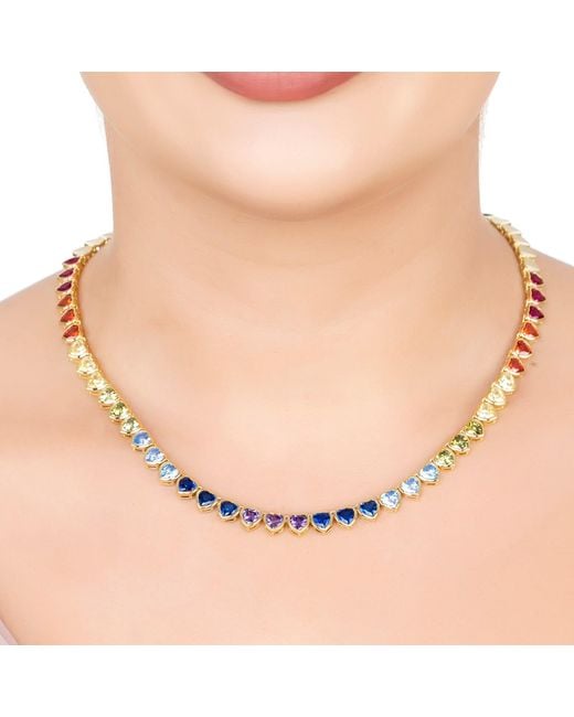 Latelita London Multicolor Great Gatsby Pendant Necklace Ruby