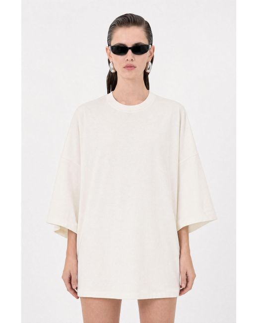 mysimplicated White Neutrals Dream State Oversized Off- Tee W