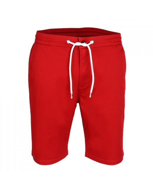 DAVID WEJ Red Plain Drawstring Shorts – for men