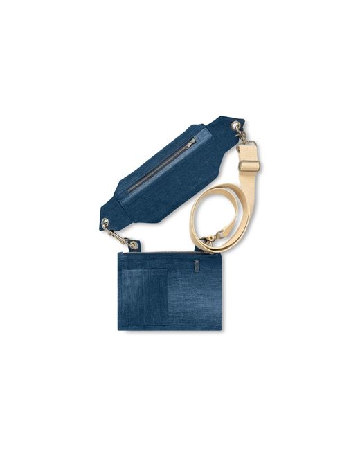 Park + Coop Blue The Bronx Crossbody Bag