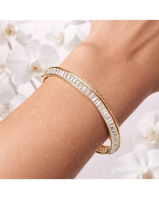 Native Gem Metallic Razor Edge Bangle- Plate