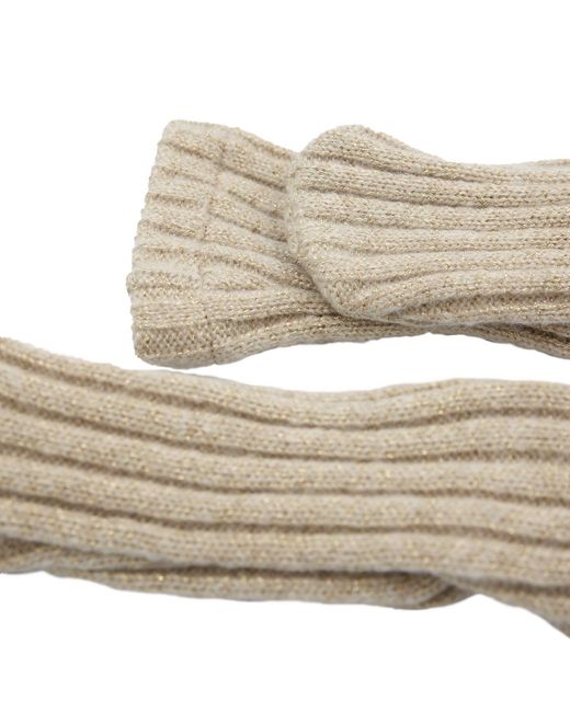 Maison Bogomil Natural Long Ribbed Knit Socks