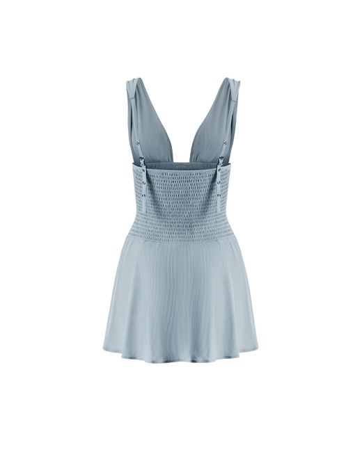 OW Collection Blue Alba Mini Dress