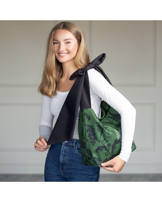 RainSisters Green Secret Forest Bow Tote Bag