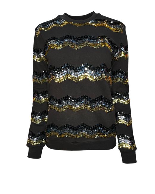 Any Old Iron Black Sparkly Peanuts Sequin Sweatshirt