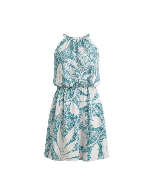 Oh!Zuza Blue Neutrals Echo Viscose Short Halter Dress