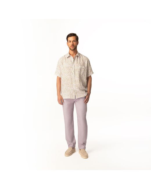 Haris Cotton Black Classic Fit Linen Pants for men