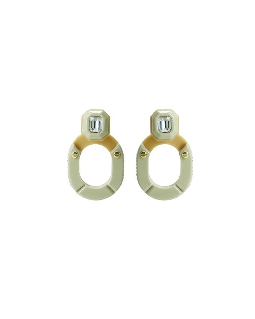Gissa Bicalho Metallic Handmade Acrylic Earring Kit Stone Hoop And Pendant Clay