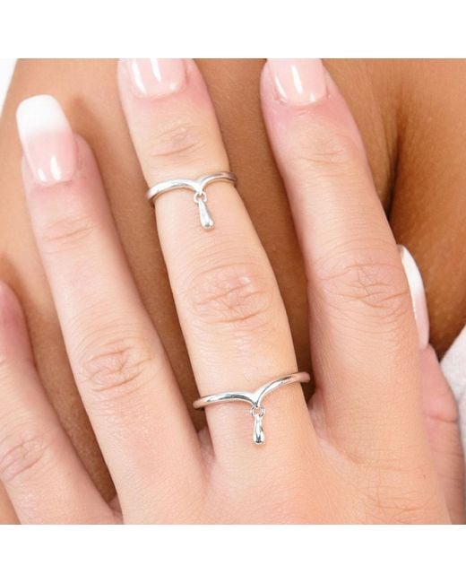 Lucy Quartermaine White Midi Ring With Drip