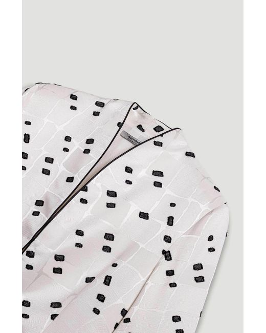 Nocturne White Printed Tailored Jacket