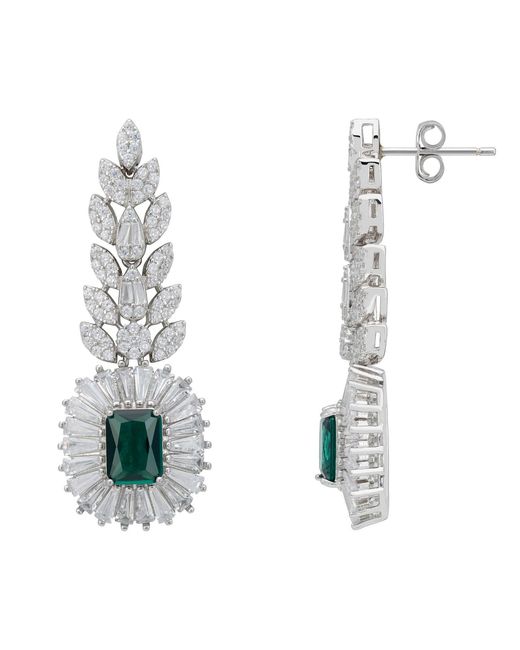 Latelita London Green Countess Gemstone Drop Earrings Emerald
