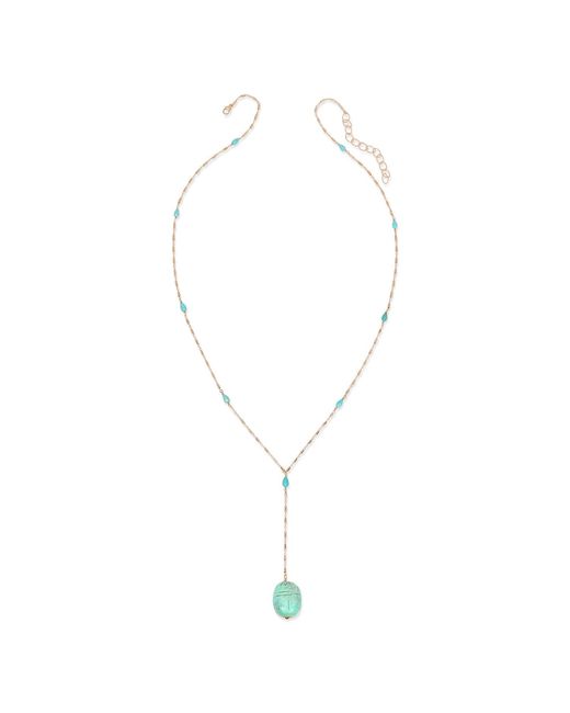 Heather Hawkins Jewelry Metallic Scareb Y Necklace