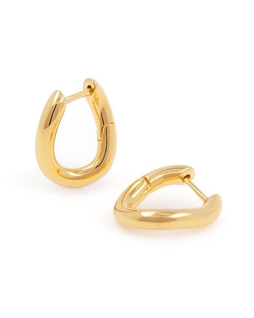 Cote Cache Metallic Slight Twist Huggie Hoop Earrings