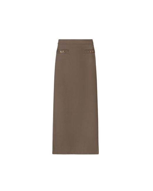 Lou&Up (Formerly Loup Clothing) Brown Buckle Skirt Mushroom