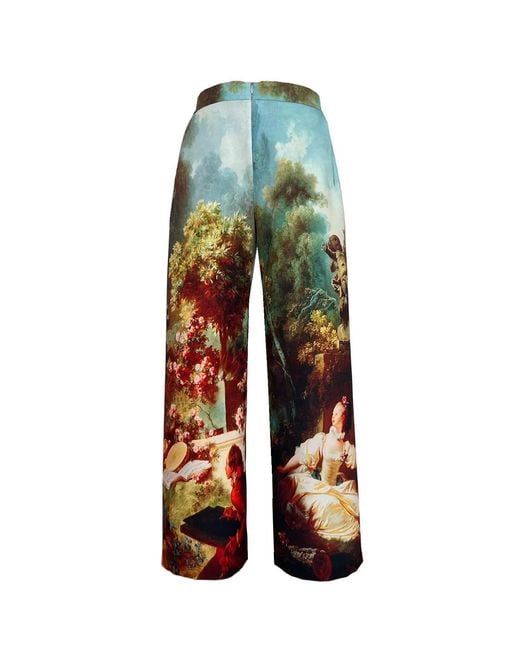 Maxjenny Blue Wide Slouchy Pants