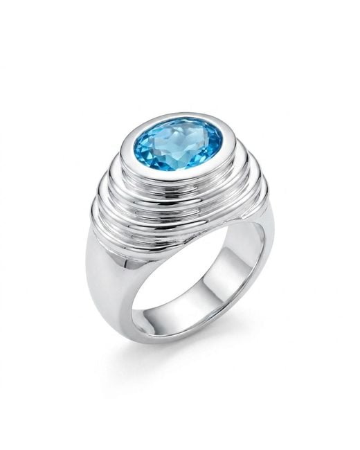 GEM BAZAAR Blue The Versailles Topaz Ring