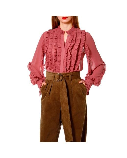 AGGI by HALEWSKI Red Blouse Marley Old Rose