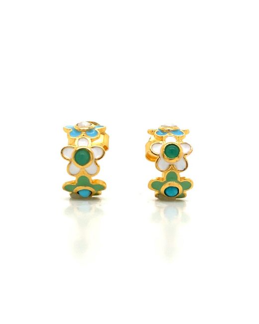 GEM BAZAAR Yellow Fleury Huggie Hoops