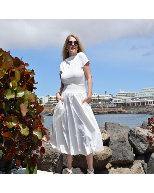 Frock Tales White Enoki Puffball Skirt