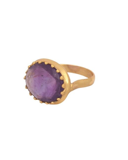 Opium Jewels Purple Tudor Rose Cocktail Ring