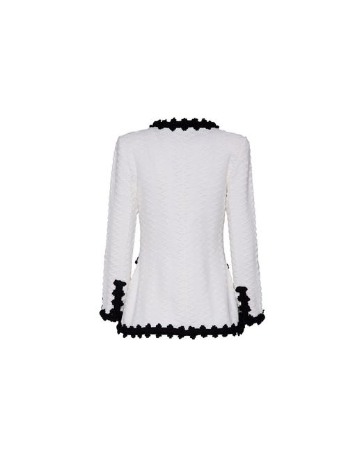 The Extreme Collection Black Monochrome Structured Knit Jacket