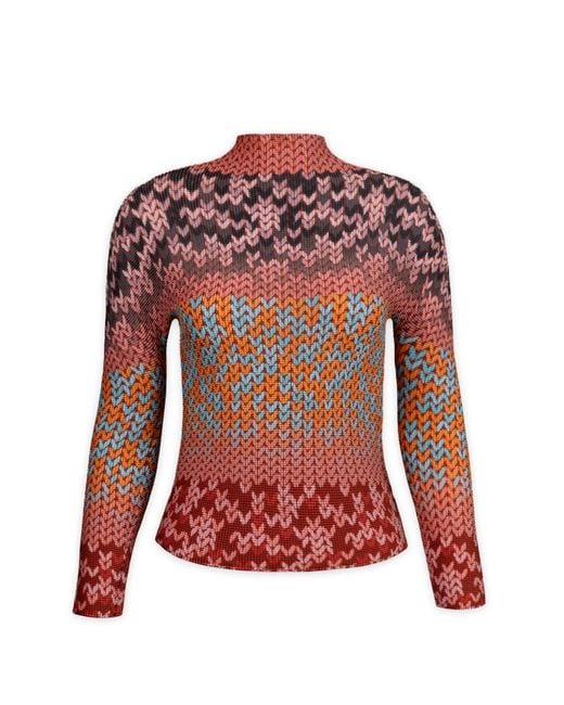 Wild Cosmos Red Sienna Bohemian Honeycomb Texture Top