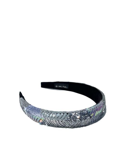 Simitri Blue Zigzag Headband