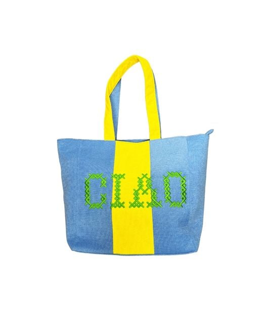 Lilly Loves Yellow Ciao Terry Tote Beach Bag