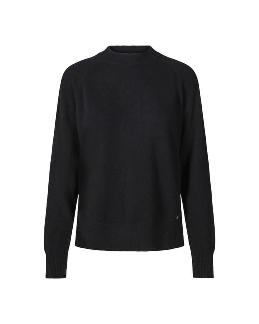 tirillm Black Aida Cashmere Raglan Pullover
