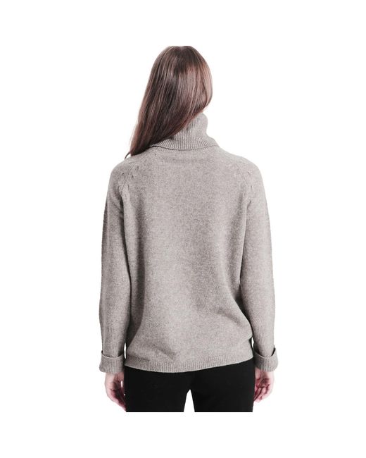 tirillm Gray Cosy Chunky Turtle Neck Pullover