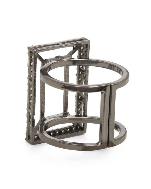 Dhwani Bansal Metallic Adjustable Vazio Ring With Zirconia