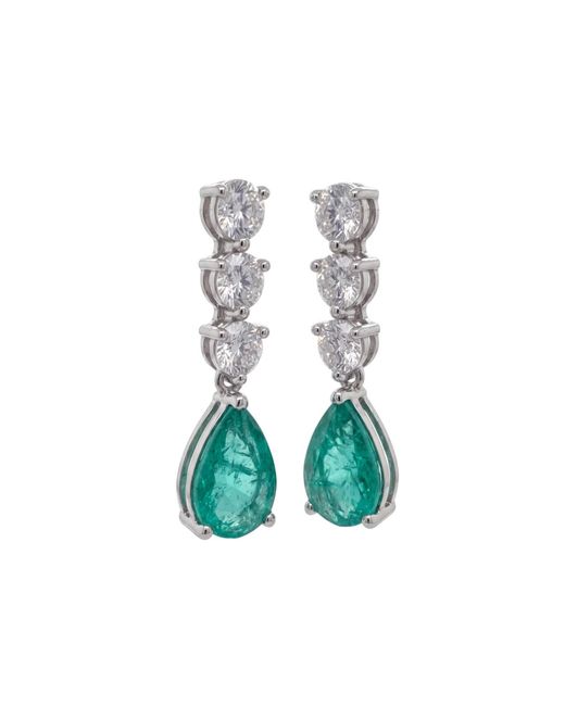 Latelita London Green Delphine Paraiba Tourmaline Triple Drop Earrings