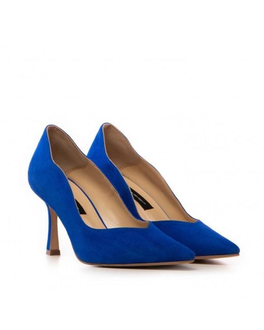 The 5Th Element Blue Amalia Suede Pumps
