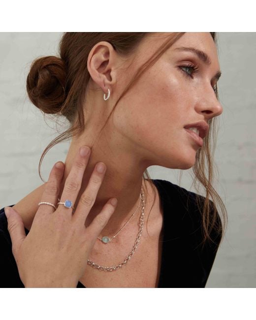 Auree Jewellery Blue Mondello Chalcedony Sterling Ring