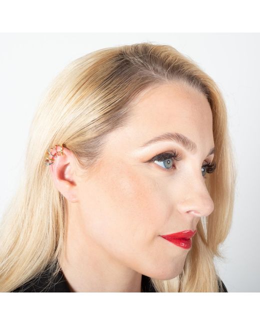 Lucy Quartermaine Metallic Waterfall High Ear Multi Colour Cuff