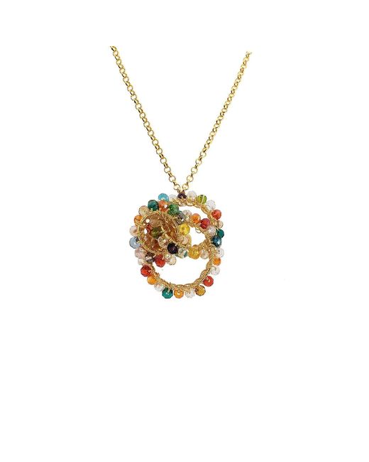 Lavish by Tricia Milaneze Metallic Multi & Ellie Maxi Handmade Crochet Necklace