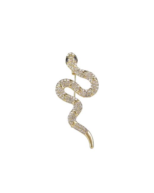 Chanel Joan Elkayam Metallic Crystal Snake Brooch
