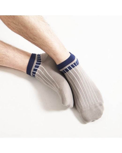 Peper Harow - Made in England Blue Old School Trainer Socks Bundle for men
