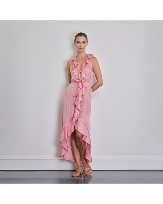 Anse Victorin Pink Lea Silk Dress