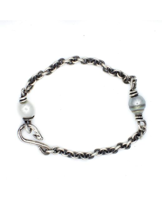 LEF jewelry Metallic Double Pearl Bracelet for men