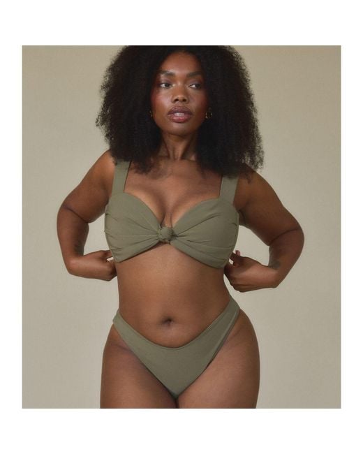 Montce Green Khaki Hayden Bikini Top