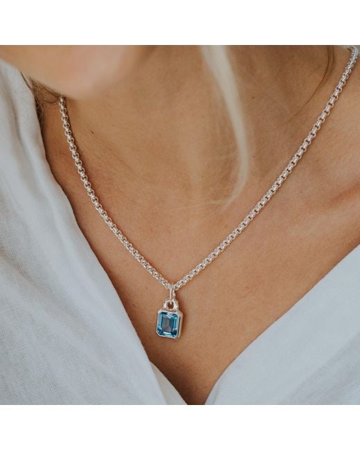 Dainty London Blue Maxi Topaz Necklace