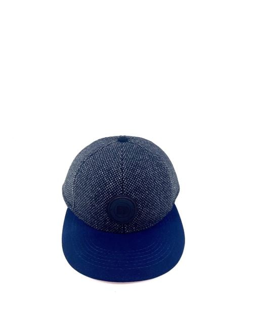 Dasmarca Hats Blue Johnny Nailhead Tweed Wool Baseball Cap for men