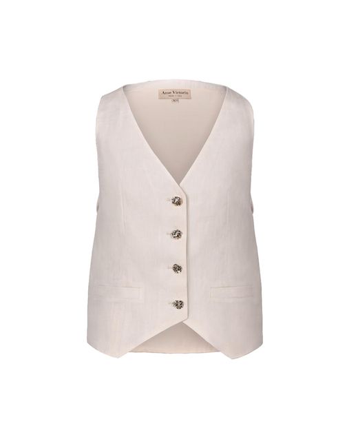 Anse Victorin Natural Kim Linen Vest