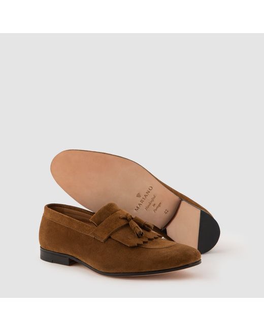 Mariano Shoes Brown Dornes Loafer Camel for men